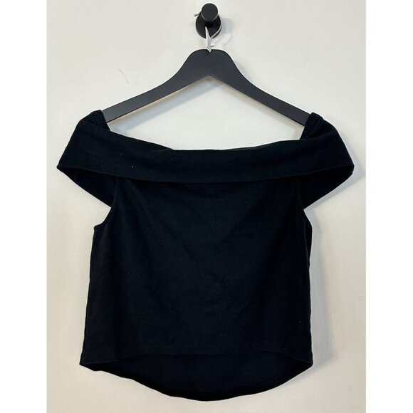 FREE PEOPLE Cooler in Capri Off the Shoulder Top & Skirt in Solid Black X-Large - Picture 7 of 10